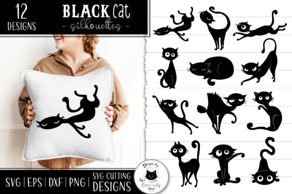 Download Black Cat SVG Files | Cat Silhouettes - Svg files Collection